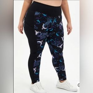 Torrid Disney Little Mermaid Ursula Active Leggings, Size 1, NWT